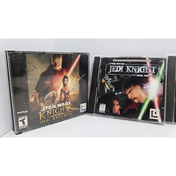 STAR WARS PC 5 GAME LOT KOTOR JEDI OUTCAST TIE FIGHTER MYSTERIES OF THE SITH ETC - Picture 3 of 11